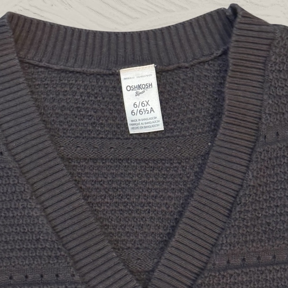 Girls Charcoal Cardigan NWOT - Picture 6 of 6